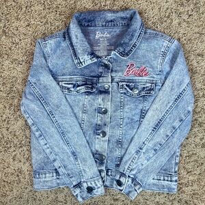 Barbie Light Blue Denim Jacket with Pink Barbie Logo Patch